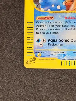 Azumarill Holo H4/H32 2002 Aquapolis Pokemon Card Himeno LP- - Image 5