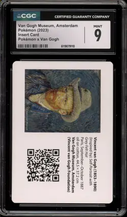Pokemon Van Gogh Museum Amsterdam Insert Card CGC 9 Mint - Image 1