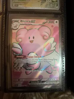 Pokemon TCG Blissey EX Full Art Holo Card 201/167 Twilight Masquerade Ultra Rare - Image 1