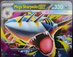 2025 Phantasmal Flames Mega Sharpedo EX Holo#061(PFL EN)Dbl Rare Pokemon Card! - Image 2