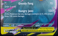2025 Phantasmal Flames Mega Sharpedo EX Holo#061(PFL EN)Dbl Rare Pokemon Card! - Image 3
