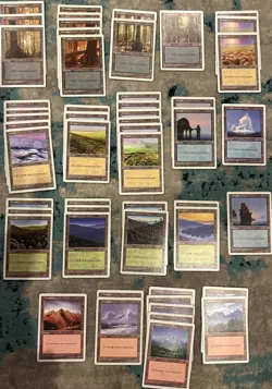 MTG - 5th Edition 52 Basic Land Cards Lot Set - Vintage Magic the Gathering 1997 - Image 1