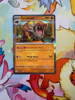 Tyrantrum 066 Mega Evolutions Promo Perfect Order Prerelease Stamped Card - Image 1