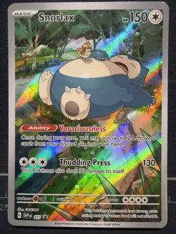 Snorlax 051 SV Scarlet & Violet Promo Card Full Art Holo Illustration Rare - Image 1