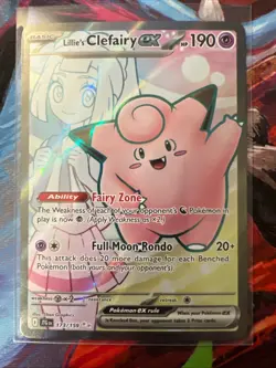 Pokemon TCG Lillie's Clefairy EX Journey Together 173/159 Single Card - Image 1