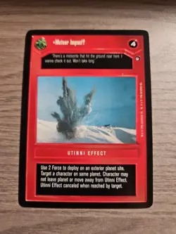 Star Wars CCG Meteor ImpactU Black Border R Card Decipher Hoth BB - Image 1