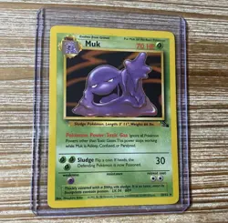 Muk 28/62 Rare Fossil Pokemon Near Mint Pokemon Card NM - Image 1