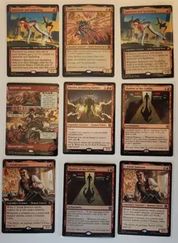 Magic the Gathering Spider-Man Rare/Mythic 9 Card Red Lot Foils - Image 1