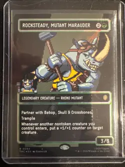 Rocksteady, Mutant Marauder (8-Bit) (Pixel) Borderless Surge Foil 0094, New RARE - Image 1
