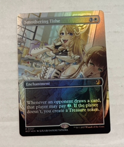 Smothering Tithe Anime Borderless Foil Wilds of Eldraine WOE NM M 0067 MTG - Image 1