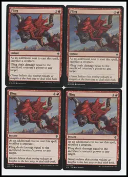 Fling x4 #126 Throne of Eldraine MTG Near Mint Common - Image 1