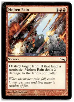 MTG Molten Rain - Mirrodin Heavily Played English Playset (x4) - Image 5