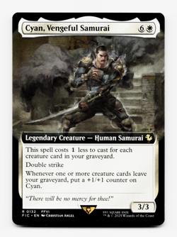 Cyan, Vengeful Samurai (Extended Art) - [Commander: Final Fantasy] MTG - NM/M ⚪ - Image 1