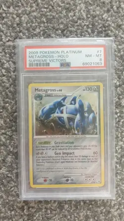 POKEMON CARD 2009 PLATINUM METAGROSS HOLO SUPREME VICTORS #7 GRADED PSA 8 - Image 1