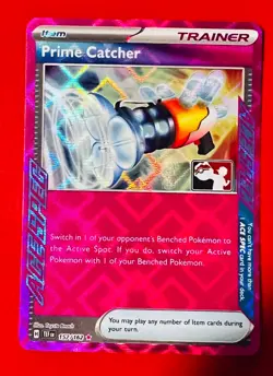 1x Prime Catcher 157 Pokemon TCG Prize Pack Series Stamped Pokemon Card Play! - Image 1