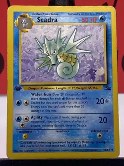 Seadra 42/62 Fossil WOTC 1st Edition Pokemon TCG Regular Uncommon 1999 MP - Image 3