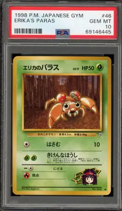 Pokemon Erika's Paras Gym Japanese #046 PSA 10 Gem Mint - Image 1