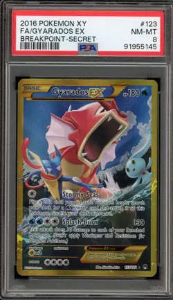 Pokemon Gyarados EX XY Breakpoint Secret Rare #123 PSA 8 - Image 1
