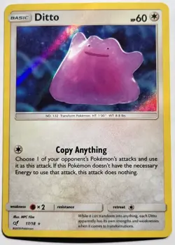 Pokemon Ditto Detective Pikachu Movie 17/18 Basic Holo Rare LP-NM Pokemon - Image 1