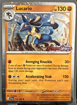Lucario Exclusive Cosmos Holo Stamped Promo Pokemon Scarlet & Violet Card - Image 1