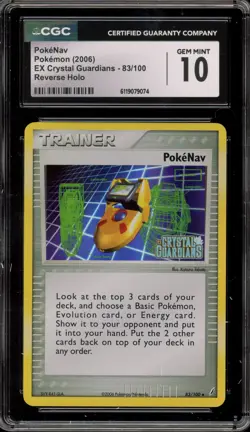 Pokemon Pokenav EX Crystal Guardians Reverse Holo #83 CGC 10 Gem Mint - Image 1