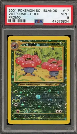 Pokemon Vileplume Southern Islands Holo Promo #17 PSA 9 Mint - Image 1