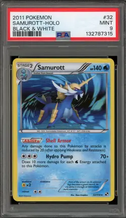 Pokemon Samurott Black & White Holo Rare #32 PSA 9 Mint - Image 1