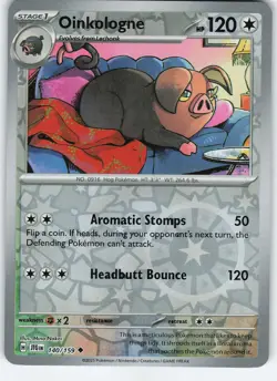 Oinkologne 140/159 Uncommon Reverse Holo SV09: Journey Together NM Pokemon - Image 1