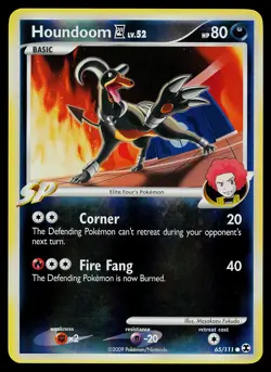 Pokemon Card - Houndoom E4 Rising Rivals 65/111 Common Reverse Holo - Image 1