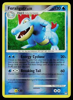 Pokemon Card - Feraligatr Mysterious Treasures 8/123 Rare Reverse Holo - Image 1