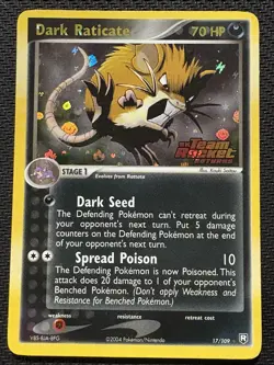 Pokemon TCG Dark Raticate EX Team Rocket Returns 17/109 Reverse Holo Stamped HP - Image 1