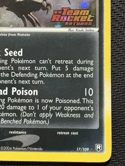 Pokemon TCG Dark Raticate EX Team Rocket Returns 17/109 Reverse Holo Stamped HP - Image 4