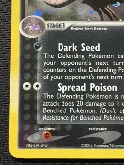 Pokemon TCG Dark Raticate EX Team Rocket Returns 17/109 Reverse Holo Stamped HP - Image 5