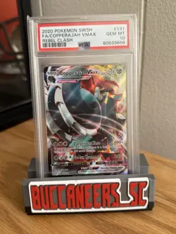 Pokemon TCG Copperajah VMAX Holo Ultra Rare Card Rebel Clash 137/192 PSA 10 - Image 1