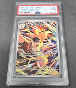 2025 POKEMON DRI EN-DESTINED RIVALS ILLUSTRATION RARE ETHAN'S TYPHLOSION PSA 9 - Image 1
