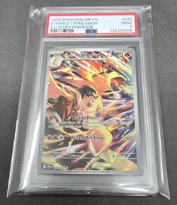 2025 POKEMON DRI EN-DESTINED RIVALS ILLUSTRATION RARE ETHAN'S TYPHLOSION PSA 9 - Image 3