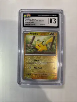 Pokemon Pikachu 151 MEW EN Reverse Holo #025 CGC 8.5 - Image 1