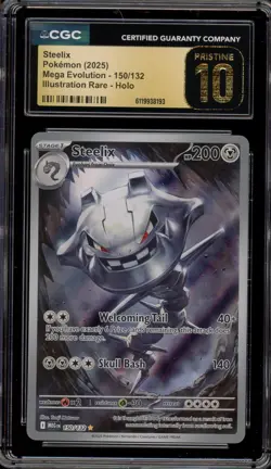 Pokemon Steelix Mega Evolution Illustration Rare #150 CGC 10 Pristine - Image 1