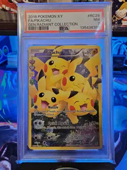 2016 POKEMON XY FA/PIKACHU GENERATIONS RADIANT COLLECTION #RC29 NM PSA 7 - Image 2
