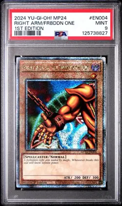 Yu-Gi-Oh! Right Arm of the Forbidden One MP24-EN004 QCR 1st Ed 2024 PSA 9 MINT - Image 2