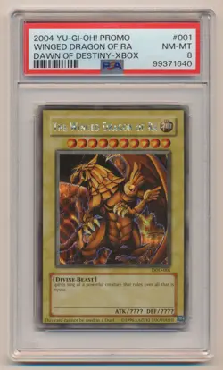 PSA 8 Yugioh Secret Rare Promo The Winged Dragon of Ra DOD-001 NM/MINT!! - Image 1
