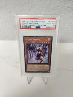 Yu-gi-oh PSA 10 CHAOS VALKYRIA TOCH-EN008 1st EDITION TOON CHAOS COLL - Image 1
