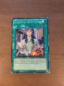 Yu-Gi-Oh! STOR-EN050 Asceticism Of The Six Samurai (1st Ed.) Rare, LIGHT PLAY - Image 1