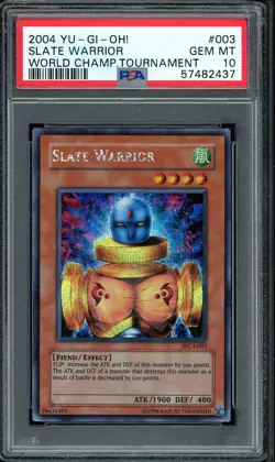 Slate Warrior WC4-003 Secret Rare Promo Yugioh PSA 10 *437 - Image 1