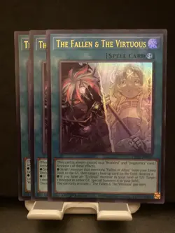 3x The Fallen & The Virtuous (Playset) CH01-EN019 Ultra Rare 1st Ed Yugioh - Image 1