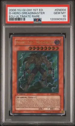 Destiny Hero Dreadmaster EOJ-EN004 1st Edition Ultimate Rare Yugioh PSA 10 *929 - Image 1