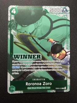 One Piece CCG Zoro EB02-019 WINNER Promo English NM Foil - Image 1