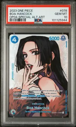 One Piece Card Game - BOA HANCOCK (SP)(OP01-078) Alt Art Foil PSA 10 - Image 1