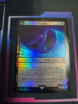 Magic the Gathering Final Fantasy: Cecil, Dark Knight (FOIL) - Image 1