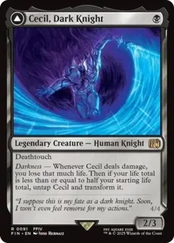 FOIL Cecil Dark Knight - MtG Final Fantasy - NM - - Image 1